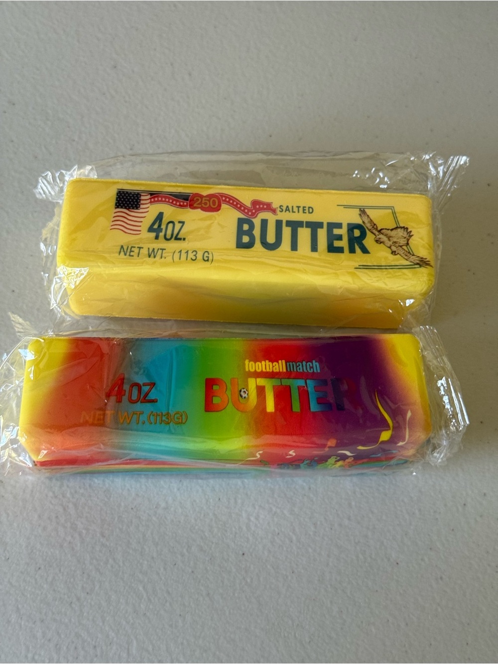 BUTTER squishy Blocks - Yellow & Rainbow - Unbranded